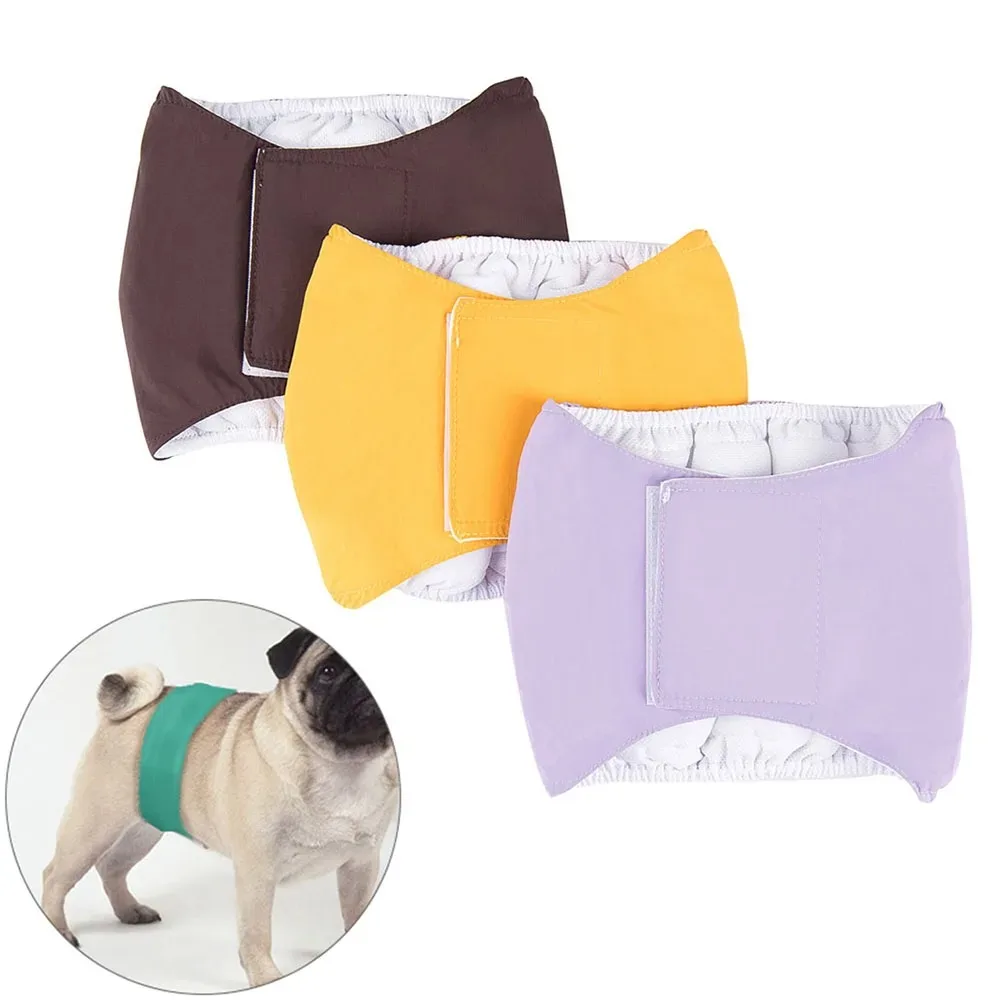 Male Dogs Belly Bands Reusable Boy Dogs Diapers Washable for Small Medium Large Dogs Soft Adjustable Pet Dog Physiological Pants