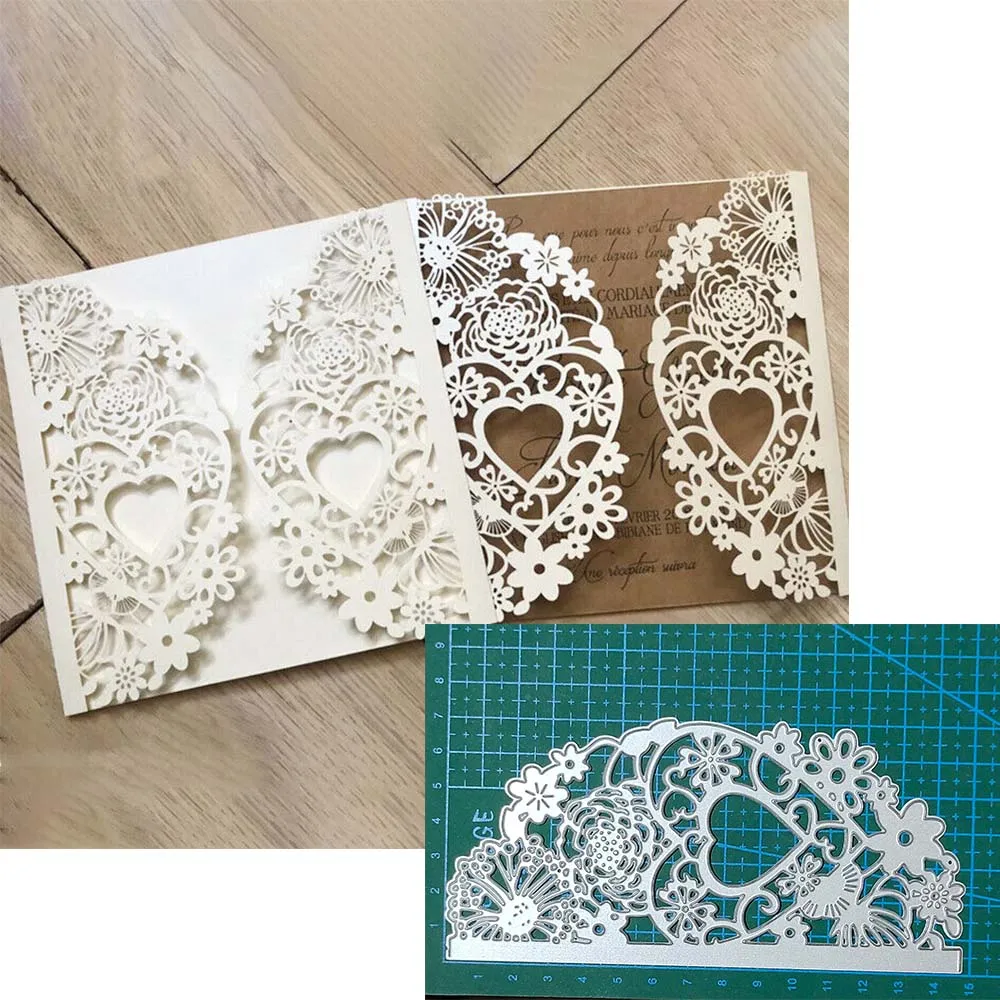 Lace greeting card metal cutting dies Scrapbooking decoration paper craft knife mould blade punch template Embossing stencils