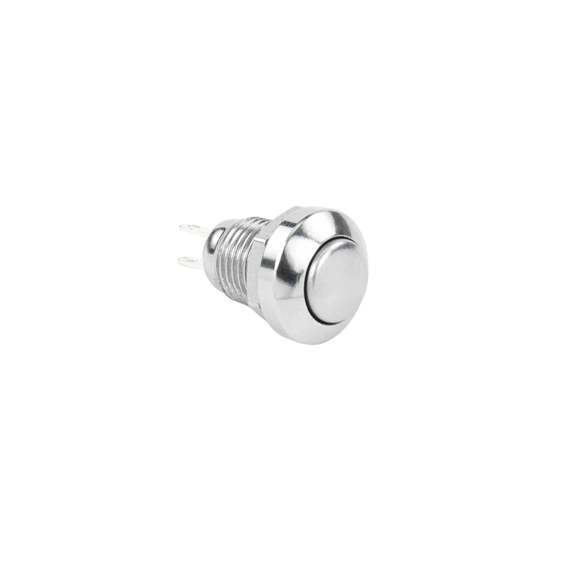 8mm 10mm 3V-24V metal button mini small switch dustproof self resetting point action ball head circular micro start solder foot