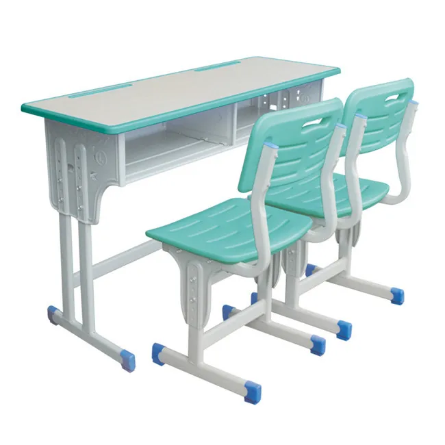 Two seats modern school desk and chair