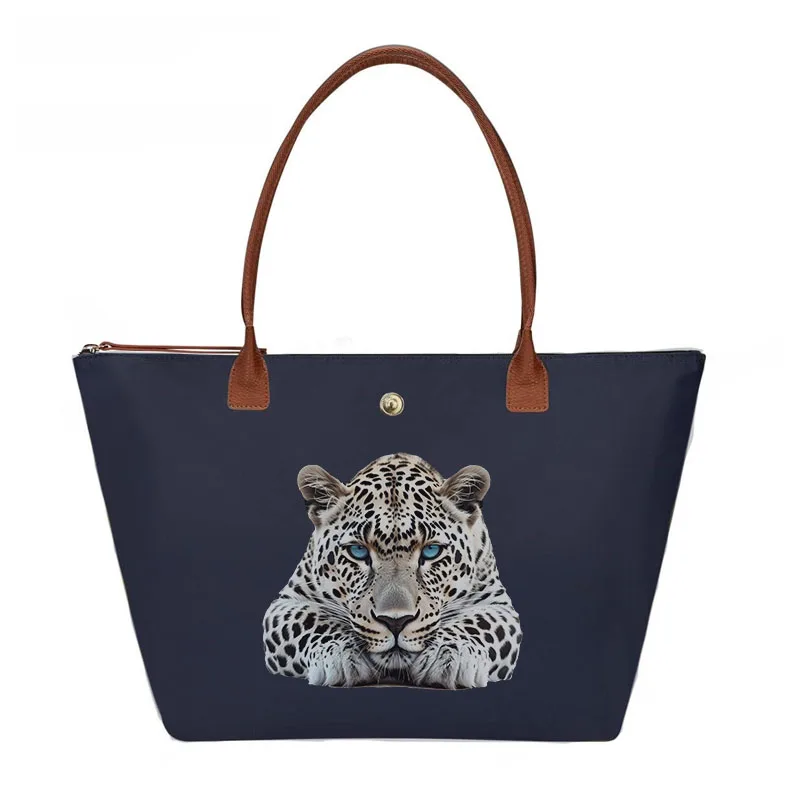 

Nylon Dumpling Making Women's Shoulder Handbag Large Capacity Waterproof Storage Bag Gym Bag Mummy Bag Shop Bag Printed Leopard