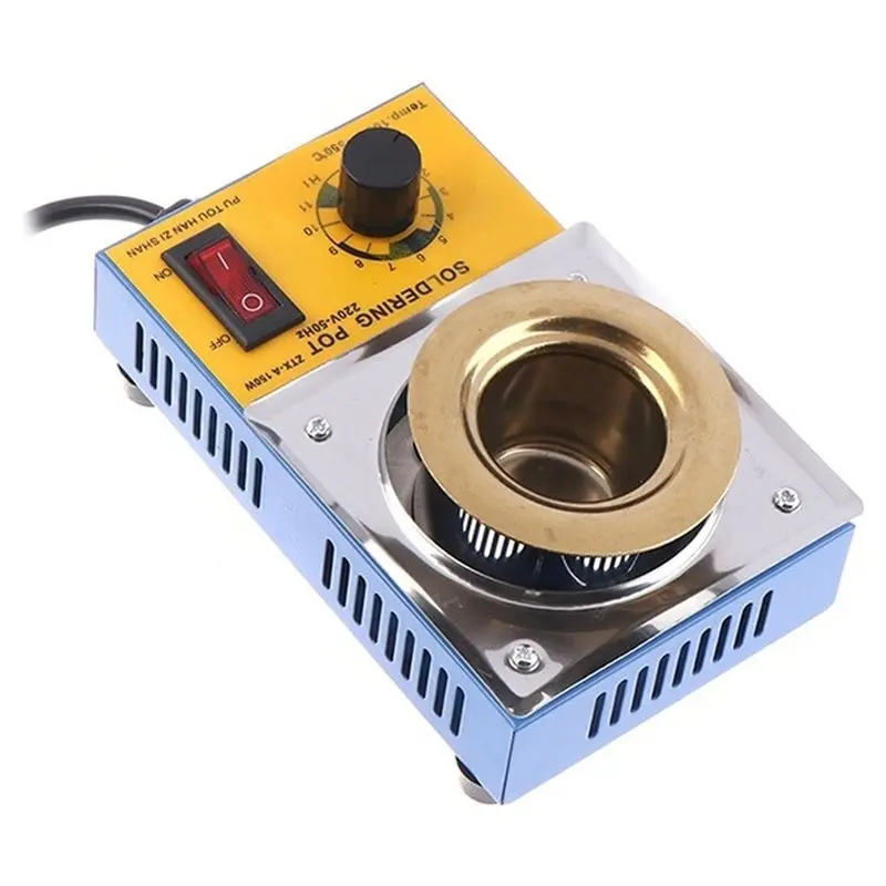 B62B-Thermoregulation 150W Solder Pot Tin Melting Furnace 100-550 Centigrade+ Universal Adapter EU Plug Soldering Desoldering Ba