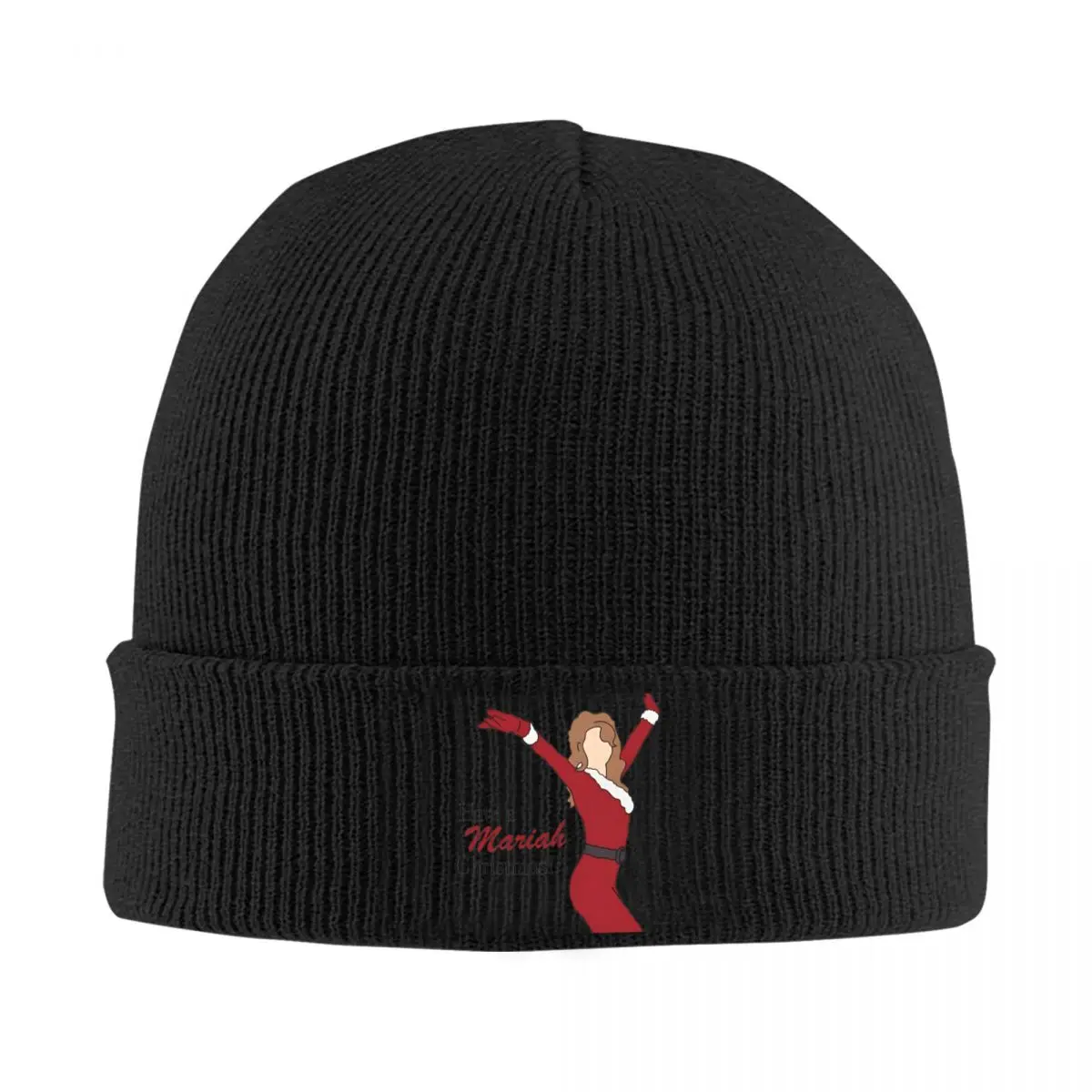 Mariah Carey Bonnet Hats Skullies Beanies Men Women Trendy Head Wrap Beanie Hats Winter Kpop Printed Caps