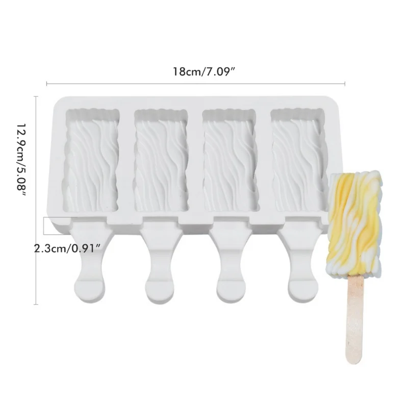 6 Cavity Carambola Silicone Ice Cream Mold With Lid DIY Ice Lolly Mold Popsicle Ice Mould