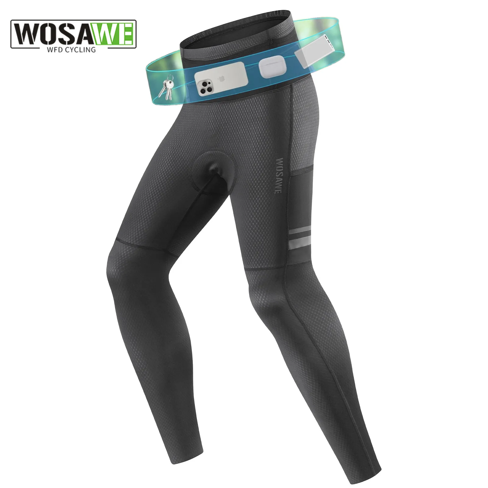 

WOSAWE Cycling Long Pants With Pockets Summer Cycling Pants Quickly-Dry Breathable Outdoor Wear Men's Cycling Trousers