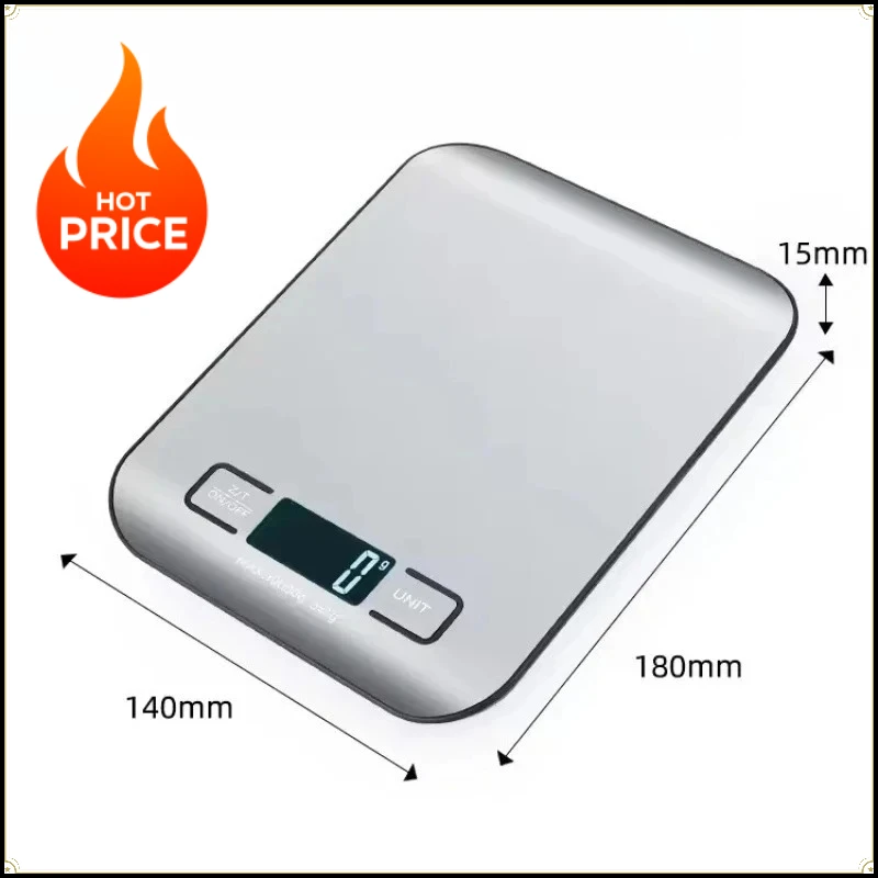 2026 Digital Kitchen Scale LED Display Stainless Steel Panel Electronic Scales Home Jewelry Food Snacks Weighing Baking Tools