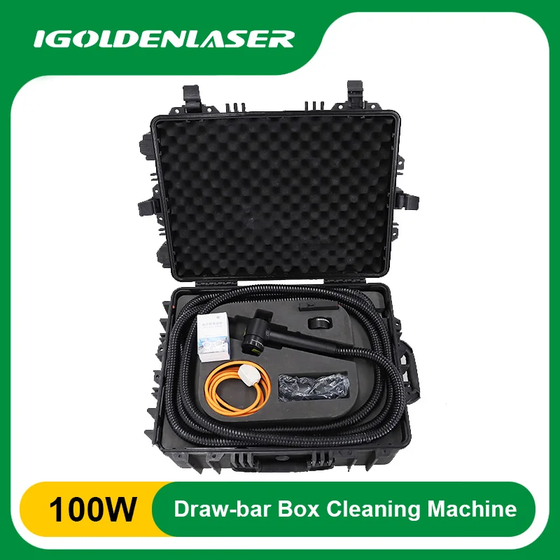 La conception de boîtier de chariot de machine de nettoyage laser à impulsion est plus portable