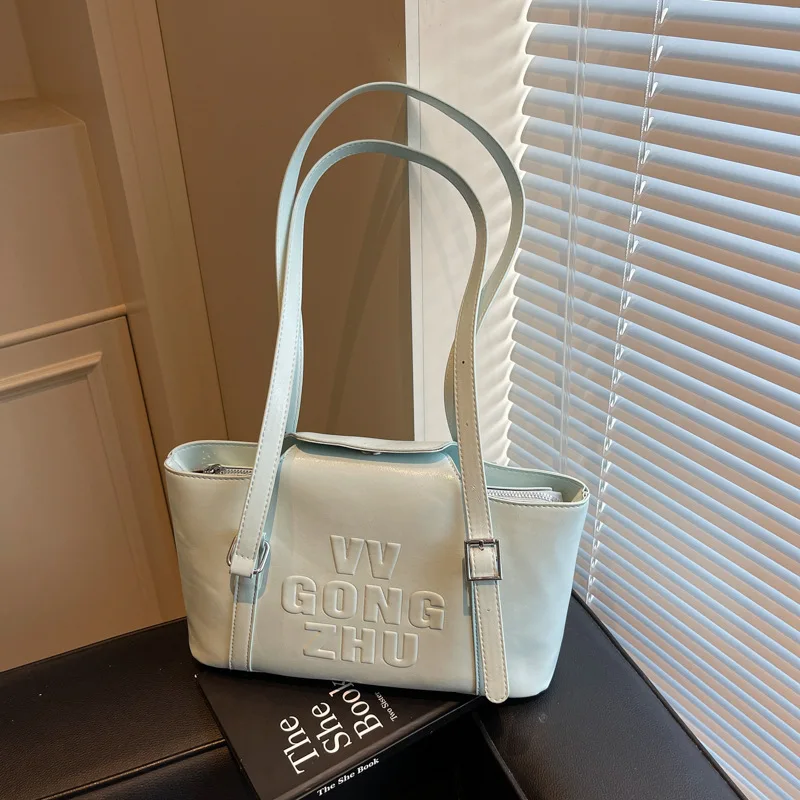 

2025 New Women's Academic Style Shoulder Bag, Sweet Aesthetic Underarm Purse, Simple Cute Crossbody Bag for School & Dating​