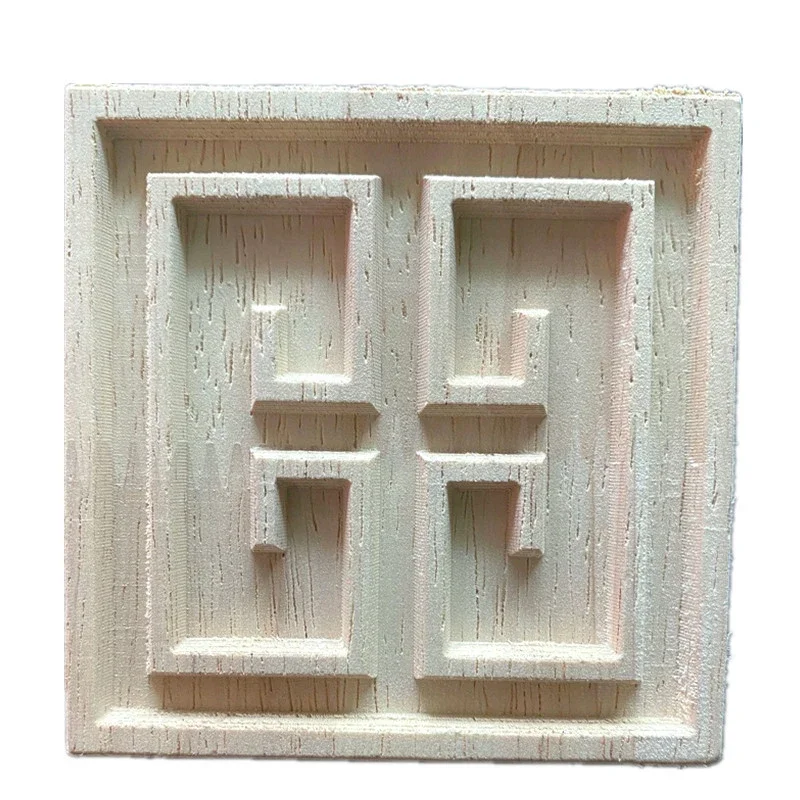 Flower Wood Carving Natural Appliques for Furniture Cabinet Unpainted Mouldings Decorative Figurine Wedding Decoration