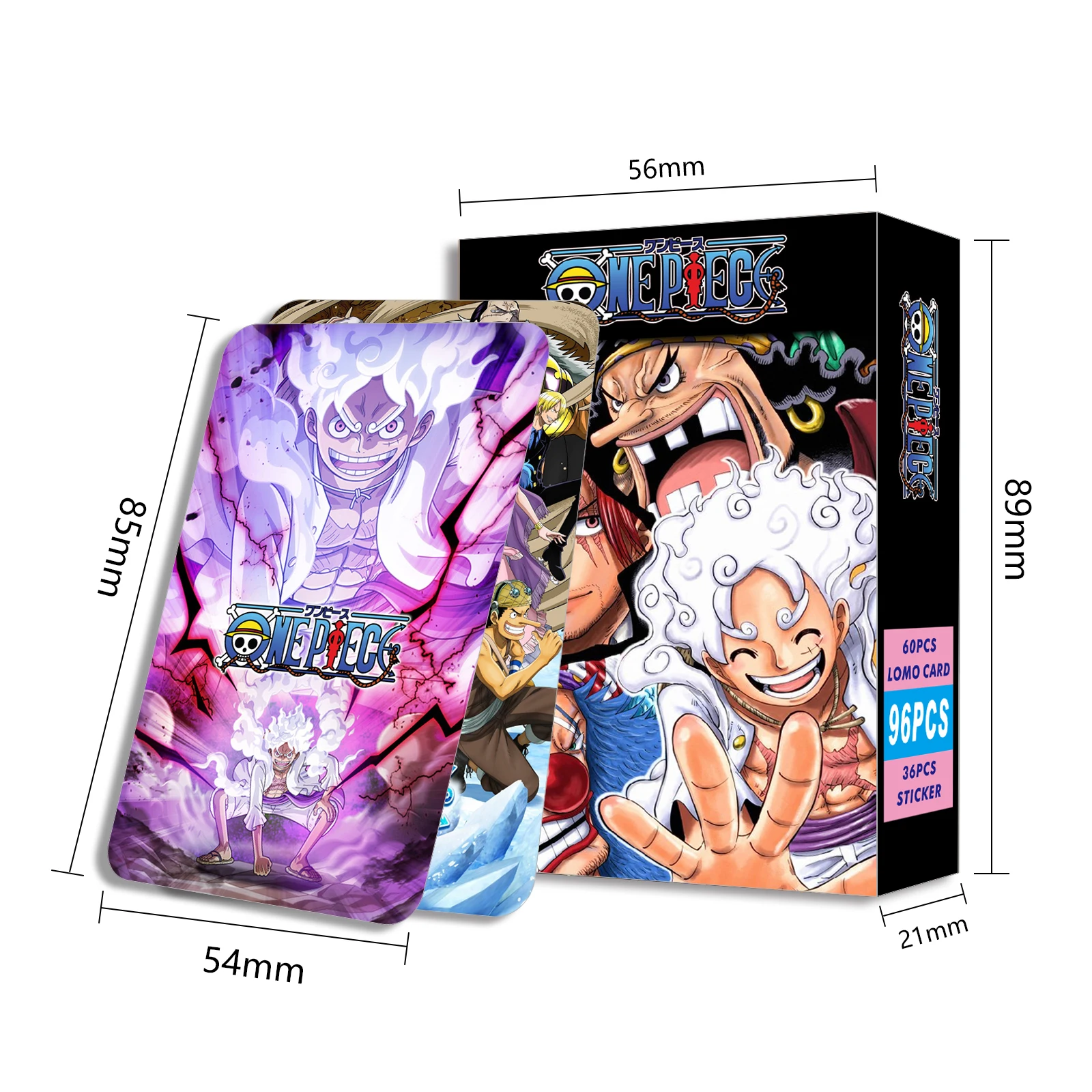 Japanese Anime Lomo Cards One Piece 1Set/96PC 60pc Cards 30pc Stickers With Postcards Box Message Photo Gift Fan Collection Toy