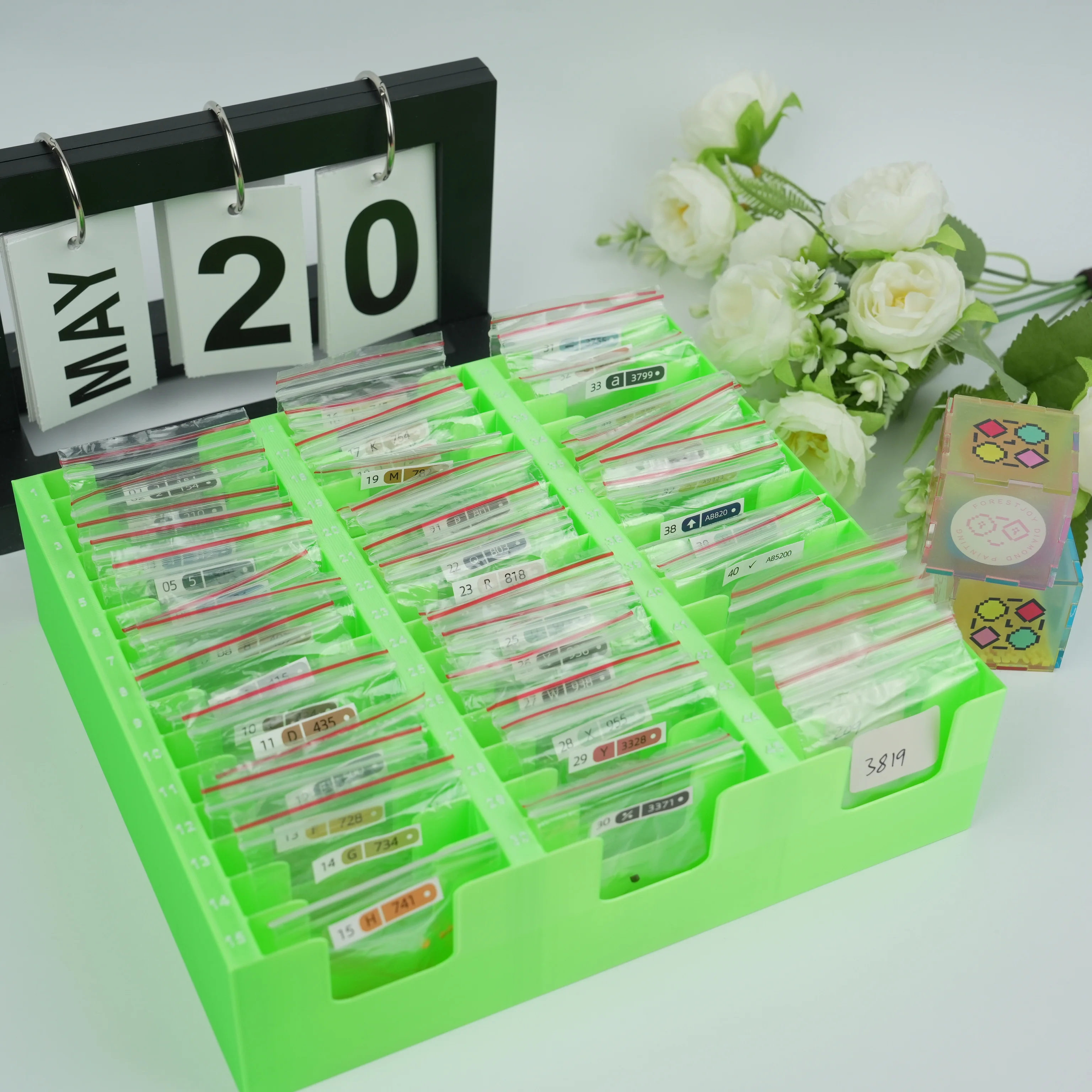 

Forever Young Diamond Painting Tools Diamond Painting Drill Bag Storage Box Diamond Art Ziplock Bags Storage With Number 1-45