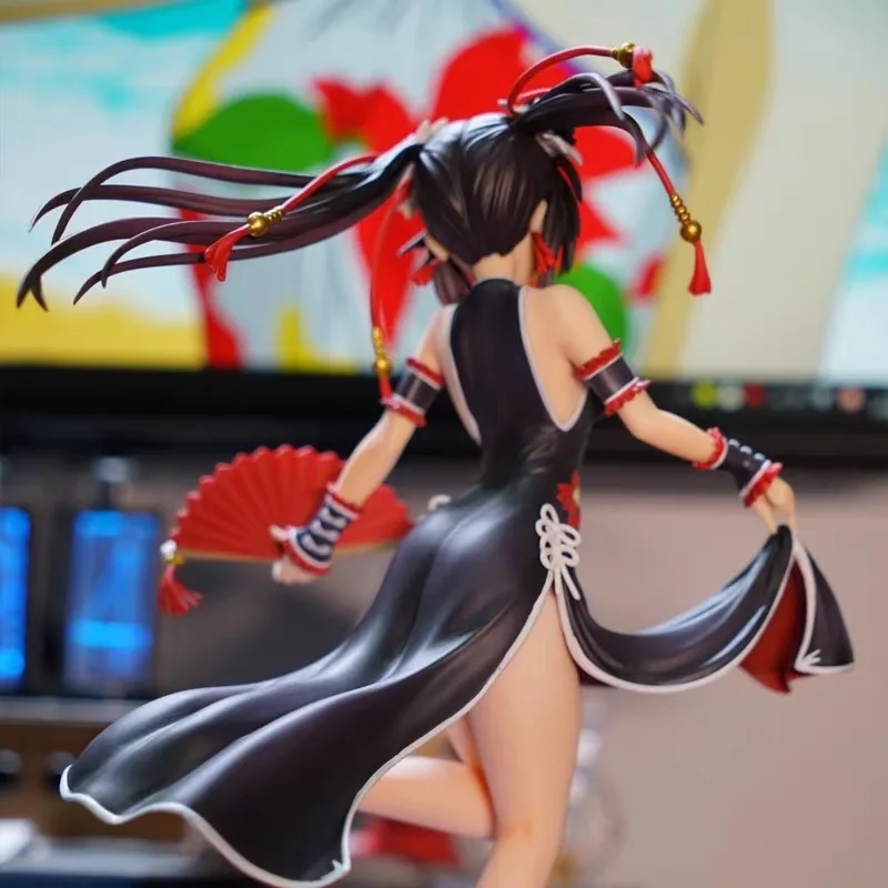 21cm Date A Live Tokisaki Kurumi In Cheongsam Anime Girls Figure Model Statue Boys Collection Desktop Decoration Ornament Toys