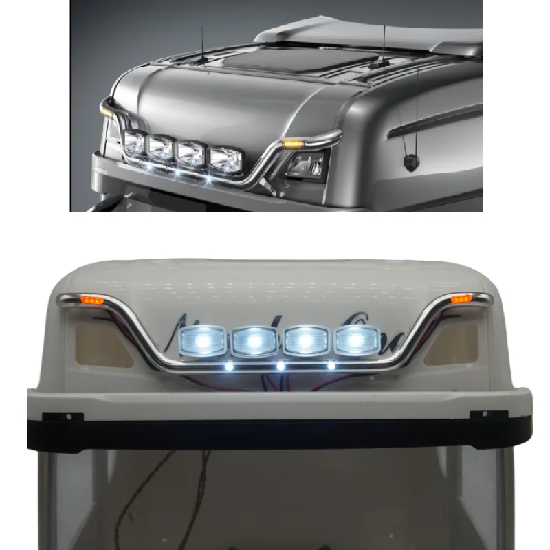 Tamiya Square Front Dome LED Light Spotlight Lamp for Tamiya 1/14 RC Truck Scania 770s Actros Volvo Tractor RC Trailer LESU Part