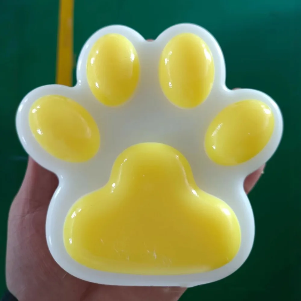 Sensory Toy Super Large Cat Paw Squeeze Toy Slow Rebound Sequin Cat Cartoon Fidget Toy 3D Colorful Cat Paw Pinch Toy Children