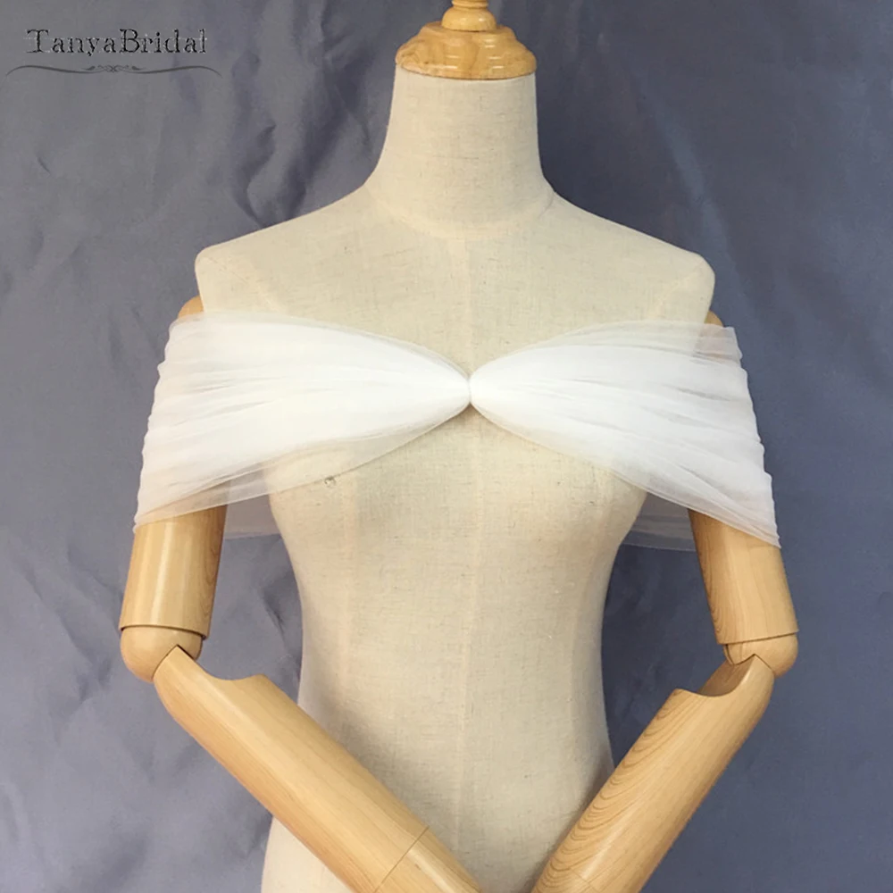 

Простое фатиновое болеро с открытыми плечами и запахом на шнуровке сзади, свадебная куртка, съемные аксессуары DJ169