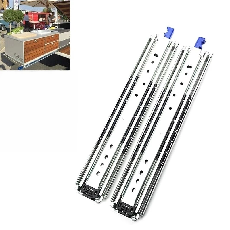 76mm Drawer Slide Railing Stopper Soft Close Push Open Drawer Slide Drawer Runners Soft Close Concealed Slide