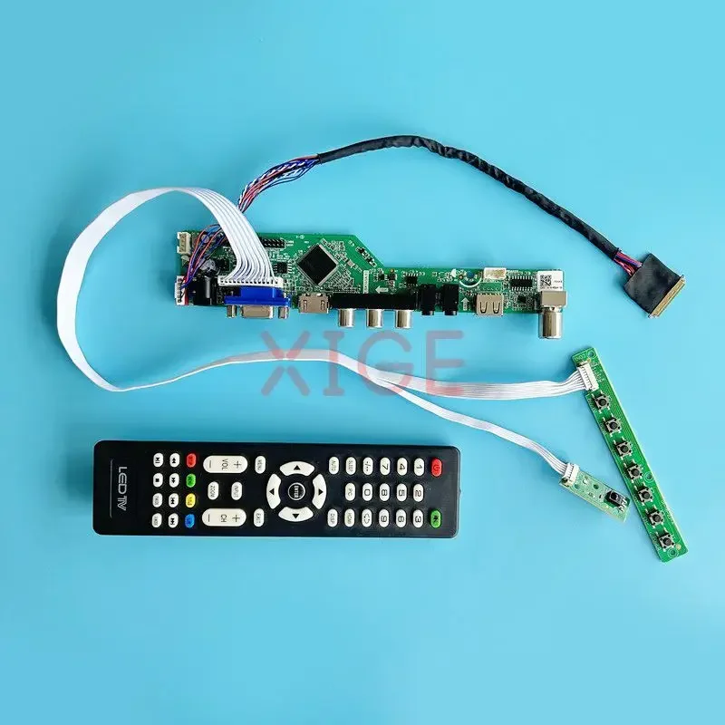 LCD Controller Driver Board Fit LP156WD1 N156O6 B156RW01 Kit 1600x900 Analog TV VGA+HDMI+AV+USB 40 Pin LVDS 15.6