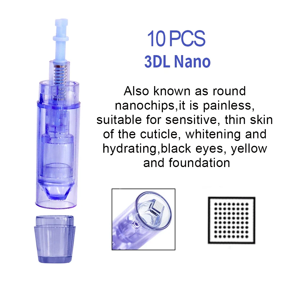 10/20/50/100 stuks bajonet microneedling dermapen micronaalden voor UltimaA6 Dr.imp pen 9/12/36/42-pins/nano cartridge tips MYM stamp