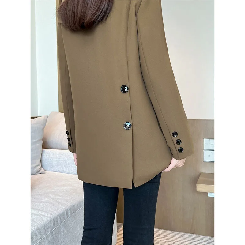 

Suit Jacket Autumn Winter New 2025 Women's Blazer Thick Add Cotton Casual Temperament Keep Warm Outerwear Top Female