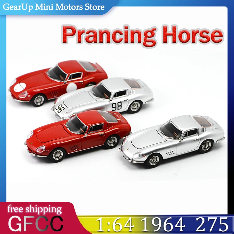 

GFCC 1:64 1964 Prancing Horse 275 Limited Edition Diecast Classic Racing Car Model Collectible for Vintage Motorsport Fans Toy