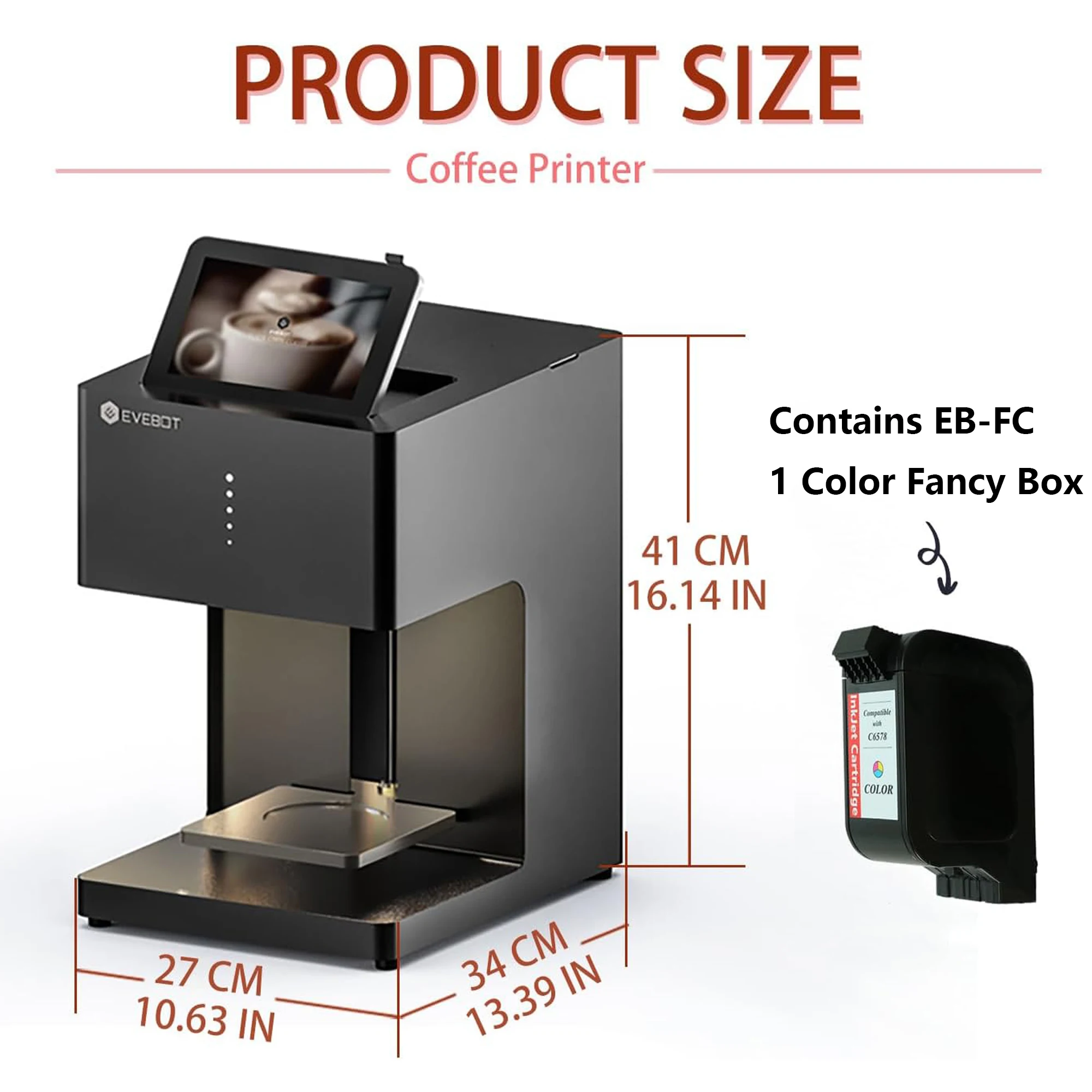 EVEBOT Coffee Drink Printer 3d - đánh giá và giá Commercial Book Printing Machines