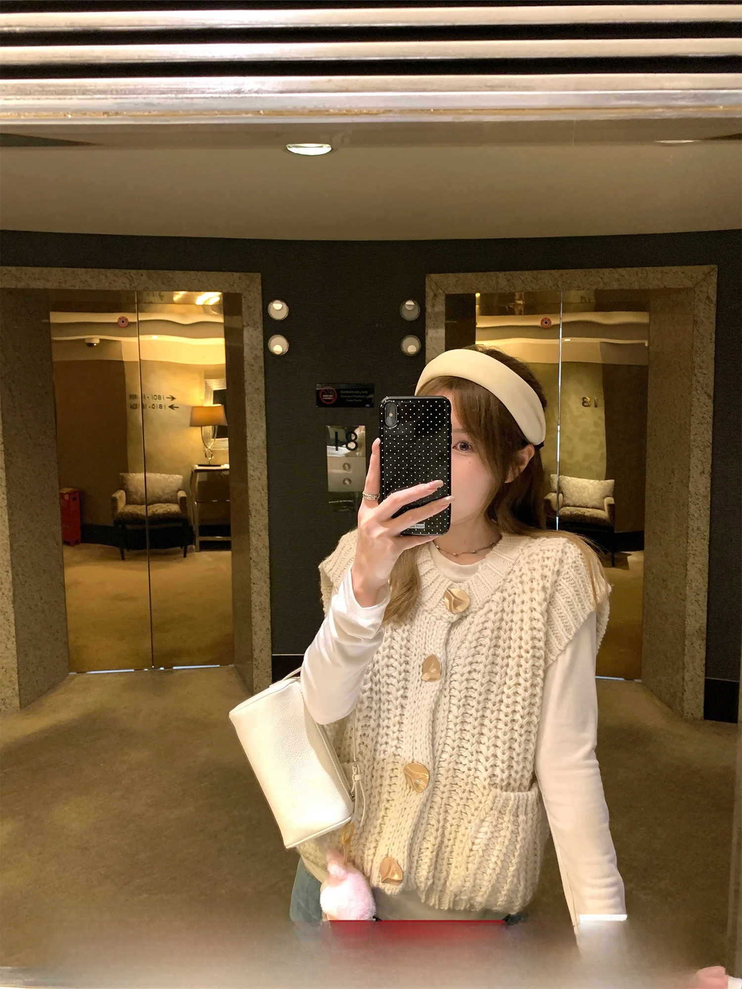 

Sli Knitted Vest Women's Faionable Sugar Cake Outerwear Trendy Commute Sle Button up Regular Length Single Color