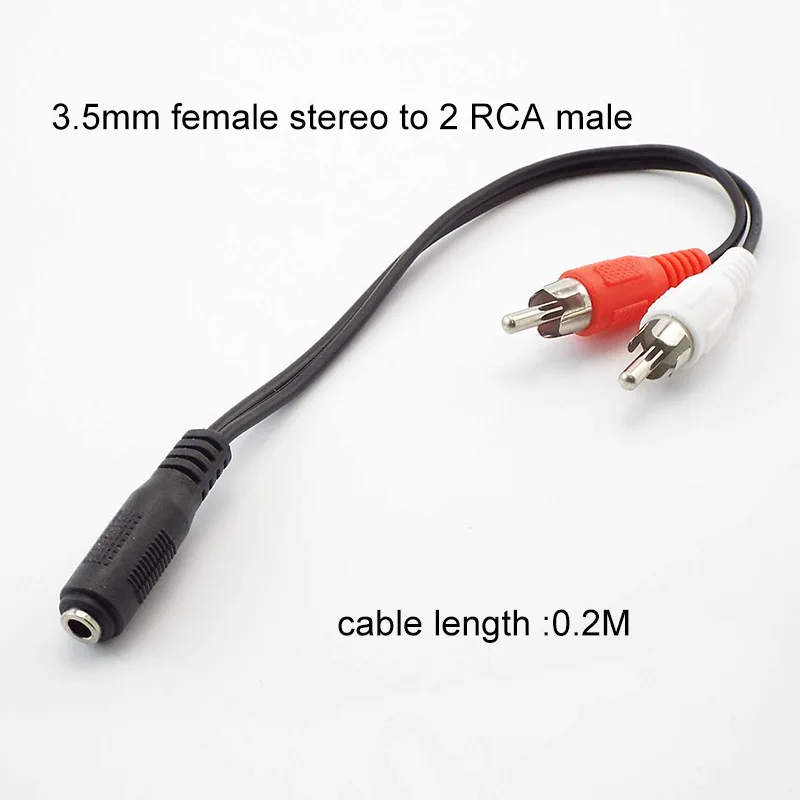 1Pcs 3 4 pole 3.5mm male female Jack Plug To 2RCA 3 RCA male female Adapter 3RCA Audio video AV Cable Wire Cord w1