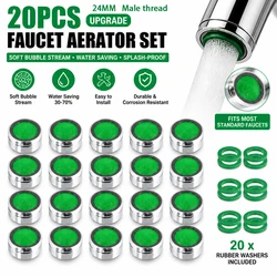 20 Pcs Wasser Sparende Becken Küche Wasserhahn Bubbler Inneren Kern Wasserhahn Splash Kopf Wasserhahn Zubehör Filter Outlet Wasser Tanker