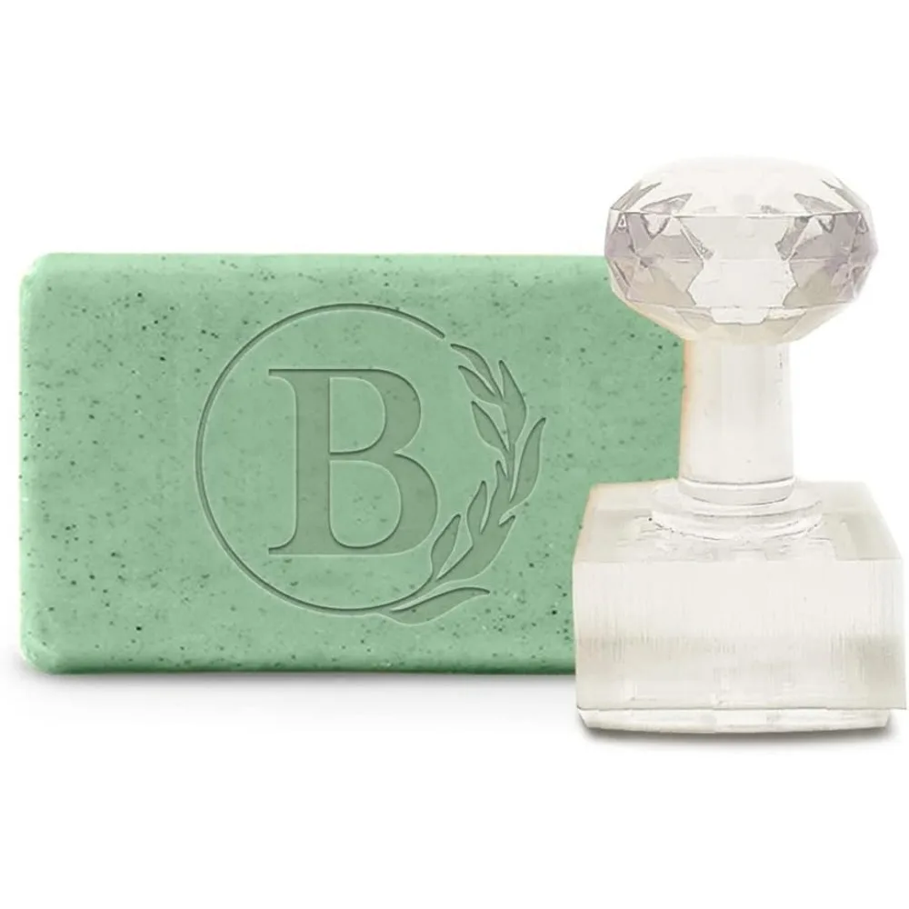 Acrylic Soap Stamp B Handmade Soap Stamp with Handle 1.57