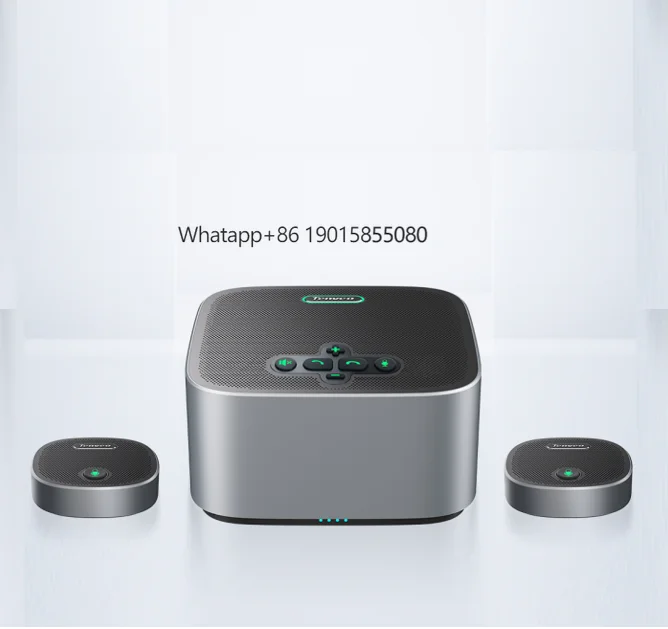 New Professional Portable Wireless Conference Speakerphone with 2 Expansions USB Bluetooth Conference Microphone