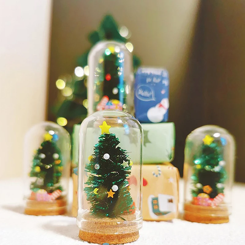 1:12 Dollhouse Accessories Miniature Toys Miniature Decorative Christmas Tree Gift Glass Ornament Models Doll House Decor