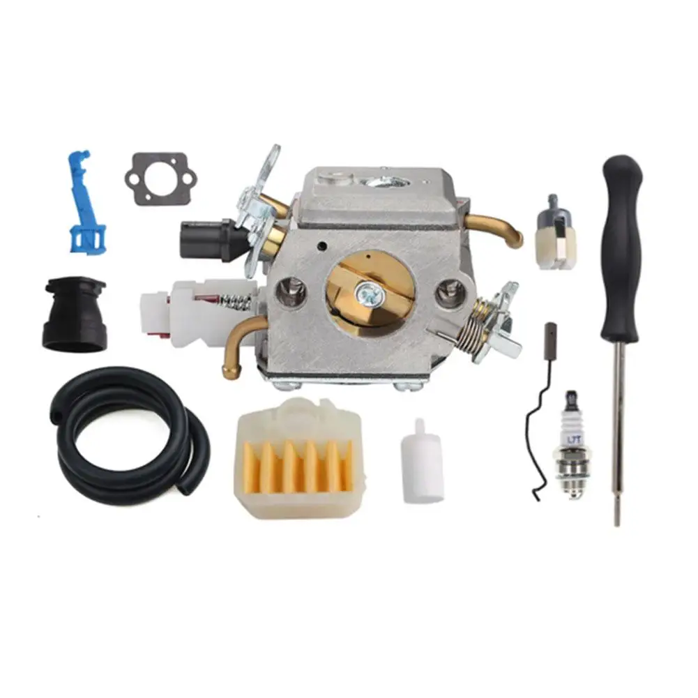503283210 Carburetor for For 340 For 340E 345 345E 346XP 350 353 Chainsaw Includes Spark Gaskets and Intake Joint