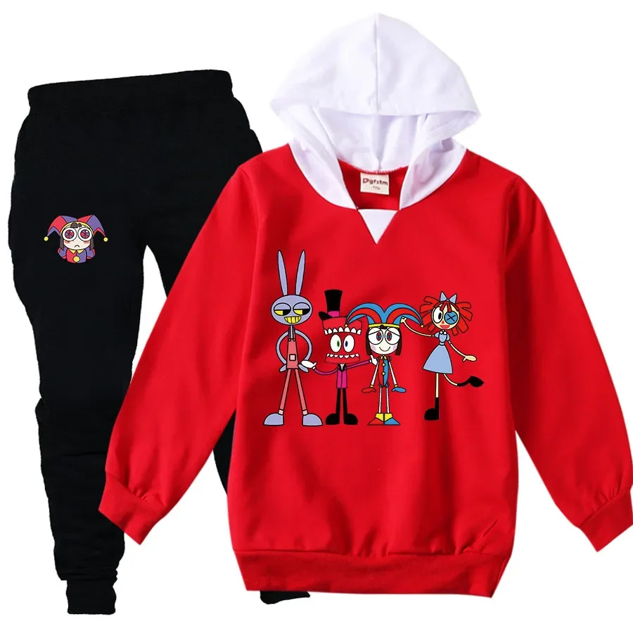 The Amazing Digital Circus Hoodie Kids Pomni and Jax Clothes Toddler Girls Long Sleeve Sweatshirt Pants 2pcs Sets Boys Tracksuit