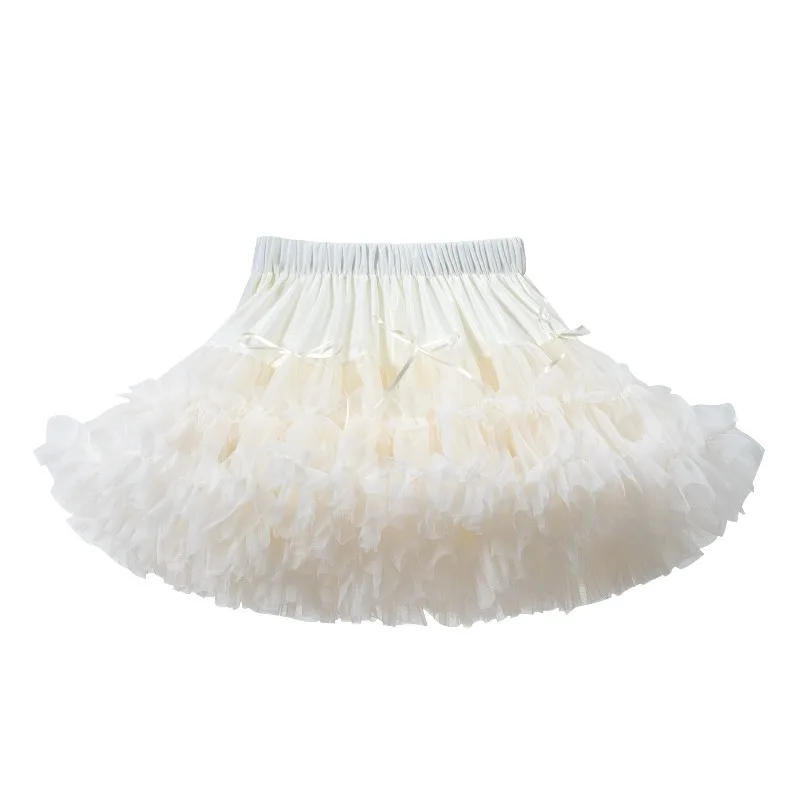 Blue Princess Tutu Skirt for Girls Spring Summer Mesh Puffy Half Skirt Children Clothing