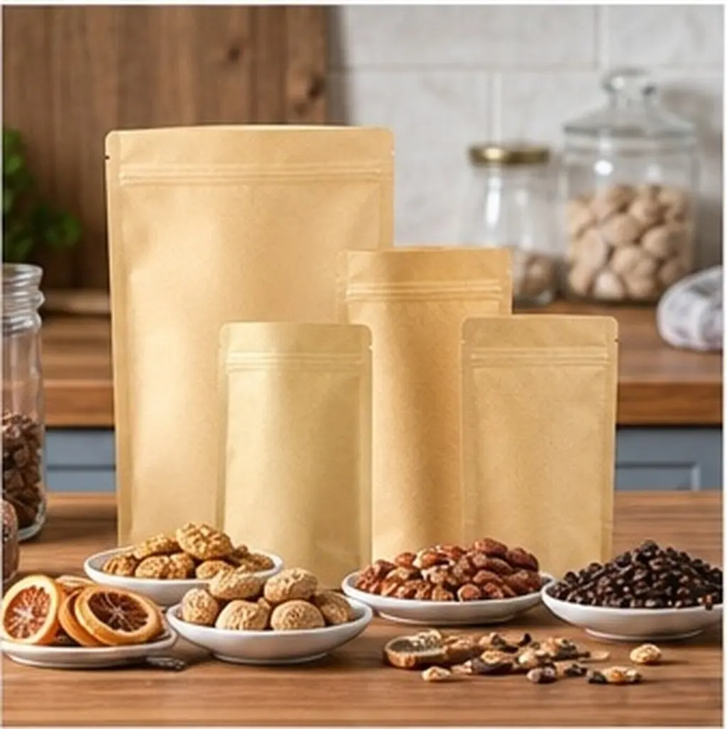 100Pcs Food Pouch Self-Sealing Bag Premium Material Durable Heavy Duty Resealable for Markets Shops Retail Stores Dried Fruits - view 6