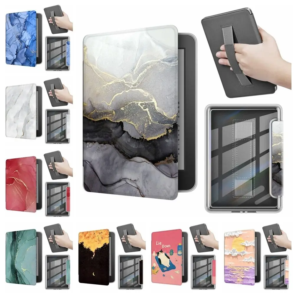 

6-дюймовый чехол для электронного чтения с поддержкой рук, акриловый умный чехол для автоматического пробуждения/сна, износостойкий смарт-чехол для Kindle 2024/2022, 11-го поколения