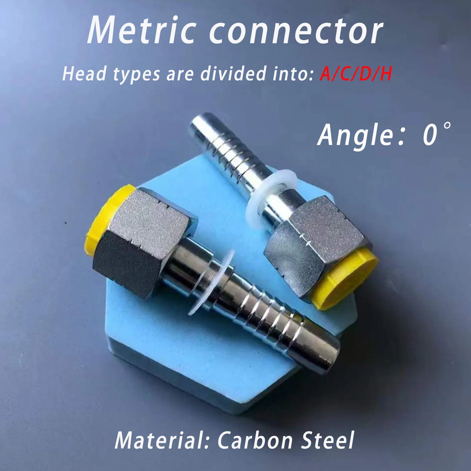 

M10-M42 to 6mm to 25mm carbon steel hydraulic hose connector A/C/D/H type metric threaded straight pipe hydraulic connector