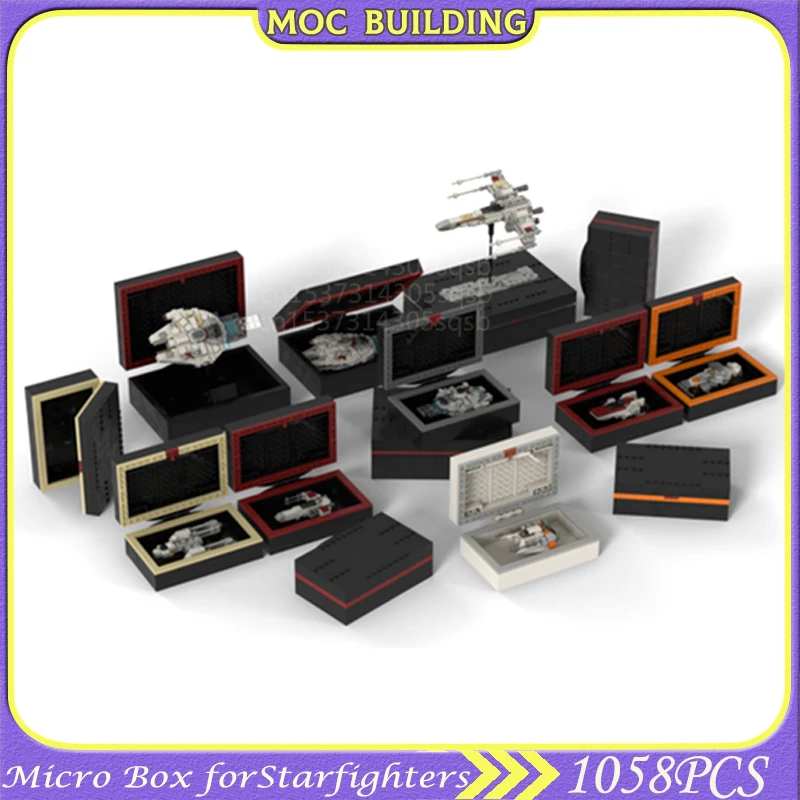 

MOC Space Plan Micro Box for Ultramicro REBEL Starfighters Building Blocks Set Battle Scene Model Toys For Collection Gifts