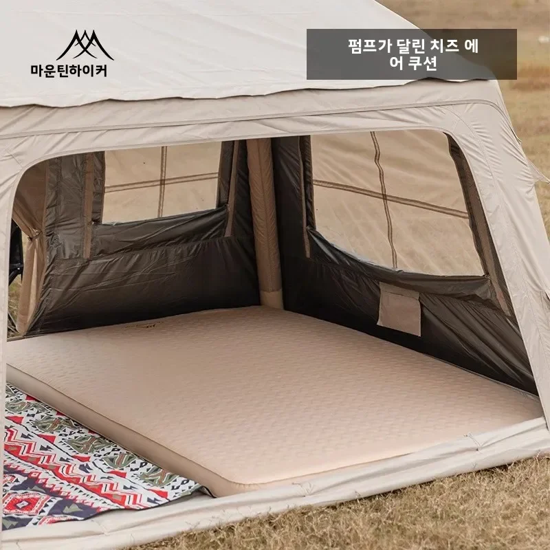 Mountainhiker Portable Double Bed Inflatable Air Cushion with Automatic Air Pump for Camping Outdoor Moisture-proof Sleeping Pad