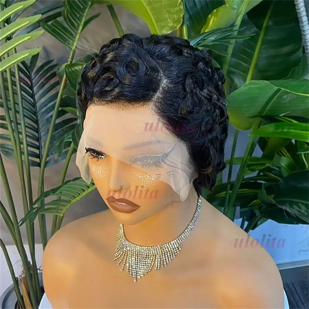 Women's Honey Blonde Chic Short Deep Wave Glueless Wig