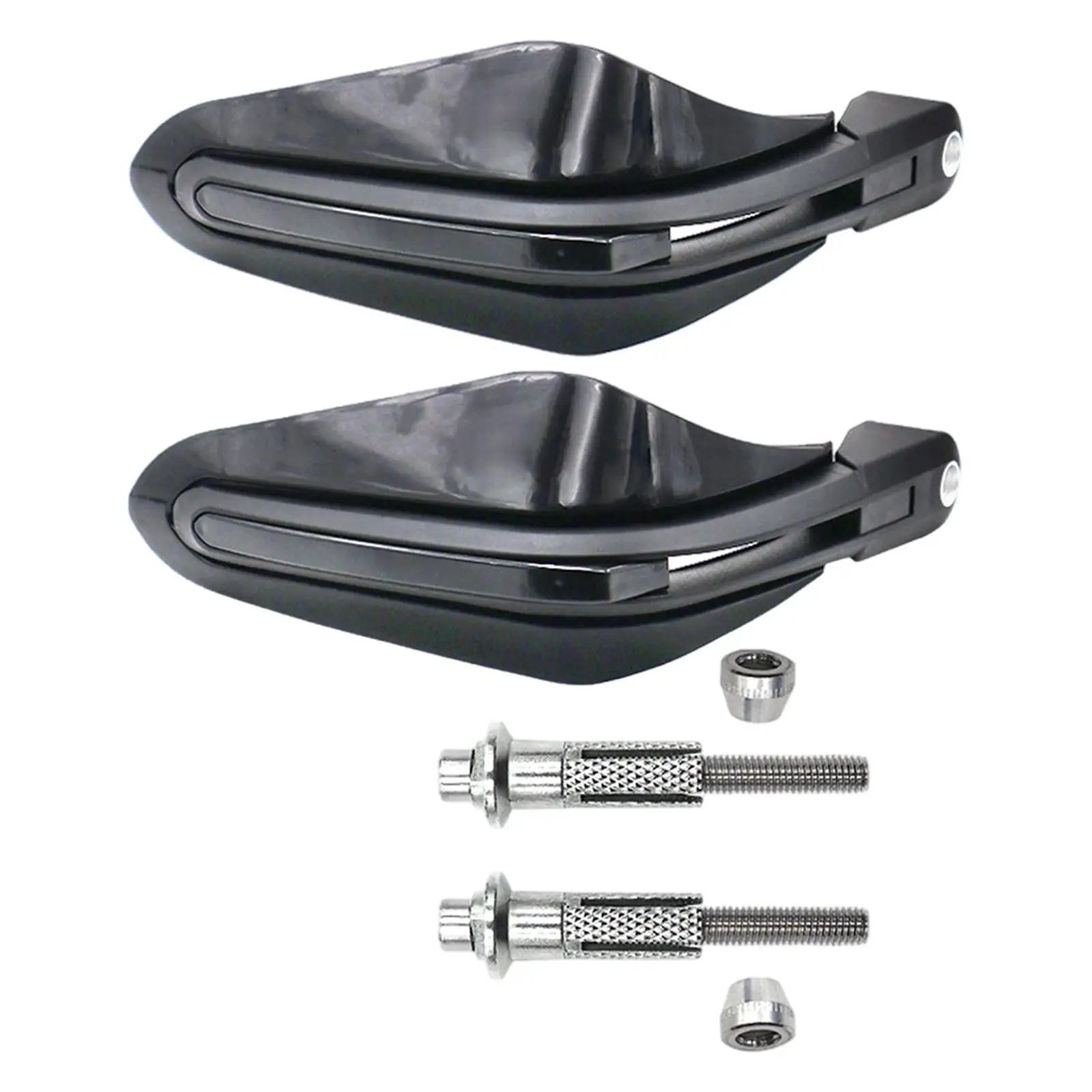 

2 Pieces Motorcycle Handguards Hand Guard Handle Accessories Black