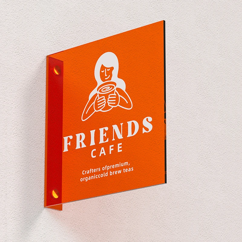 Modern Acrylic Sign board Side Install Door Plate For Company Shop Store Hotel Salon Customize Business Logo Icon Name Slogan