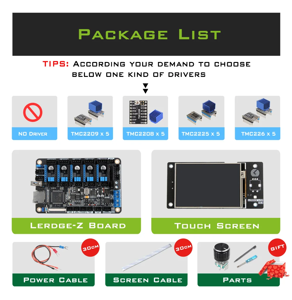 LERDGE-Z 3D Printer Board 32bit for control board parts motherboard with STM32 ARM 32 Bit Mainboard tmc2208 lv8729 TMC2209