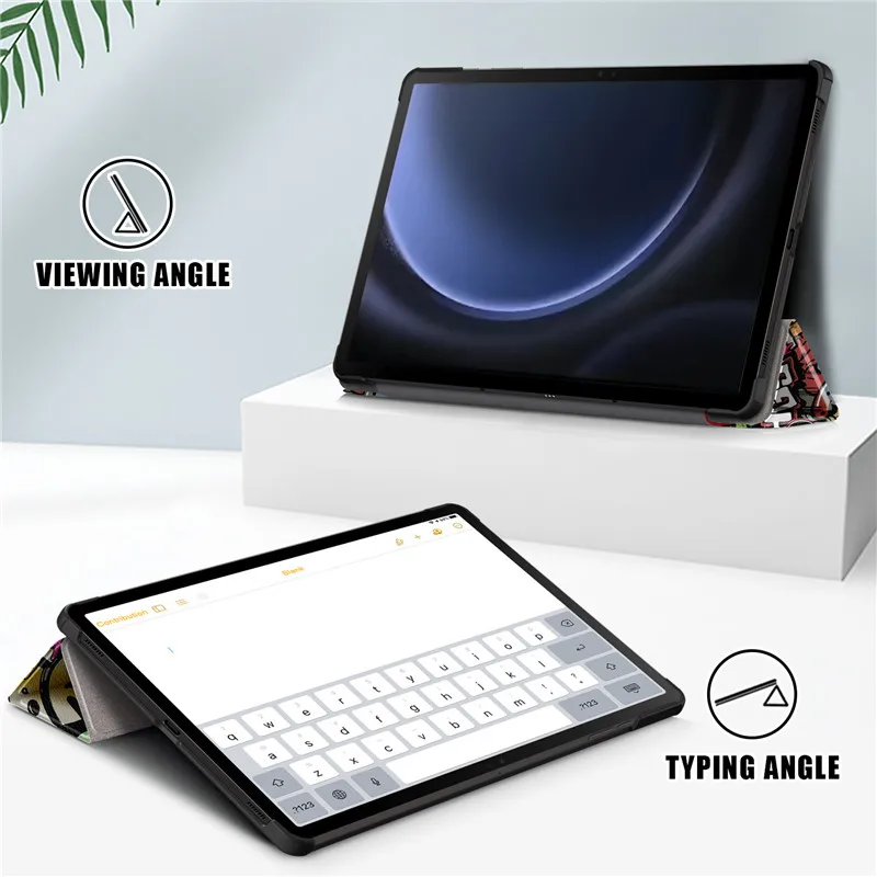 Etui na Samsung Tab S10 Lite 10.9 cala, skórzane, malowane, składane, twarde, inteligentne etui na Coque Galaxy Tab S10 Lite, model sm-x400 x406b — zdjęcie produktu 6