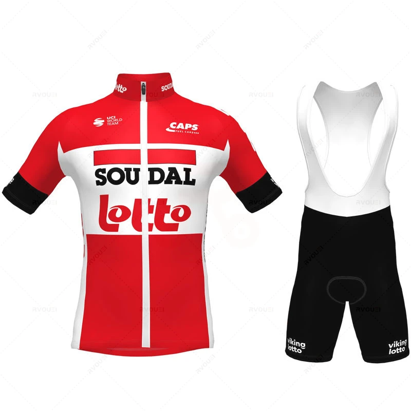 

Lotto Soudal-Short Sleeve Cycling Jersey Set for Men, Breathable Bike Clothing, Bicycle Team Suit, Summer, 2024 Pro
