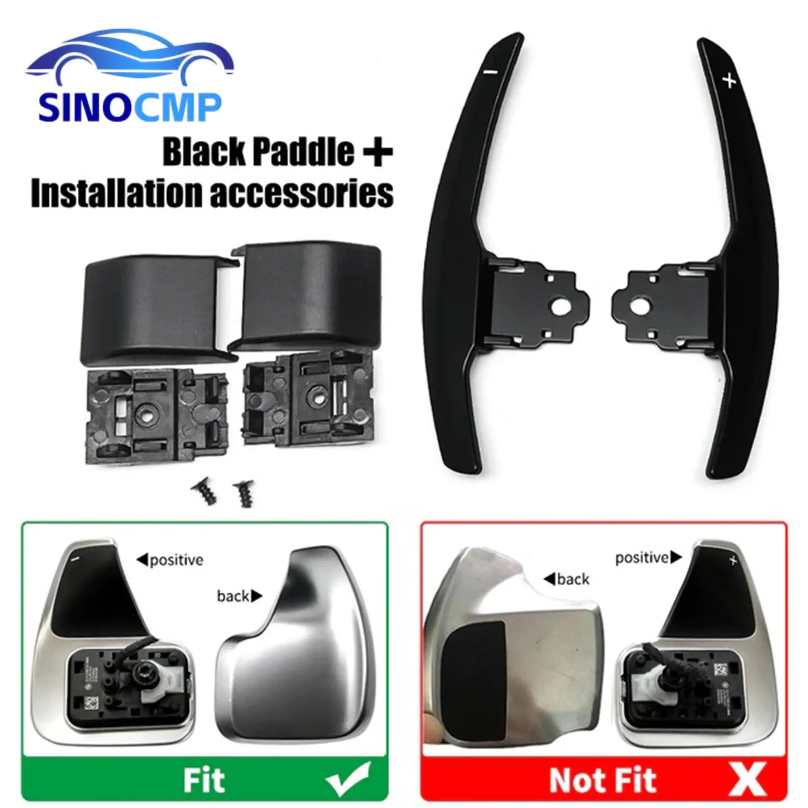 Steering Wheel Paddle Extension Shifter For BMW 1 2 3 4 5 6 7 Series X1 X2 X4 X5 X6 i8 F10 F20 F30 F31 F34 M2 M3 F80 M4 F82 F87