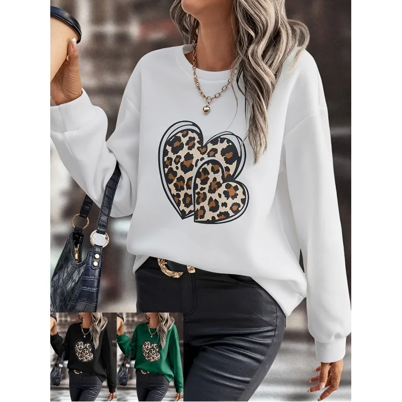 2023 Autumn and Winter Women\'s Pullover Round Neck Long Sleeve Solid Print Patchwork Sweater Office Lady Fashion Casual Tops