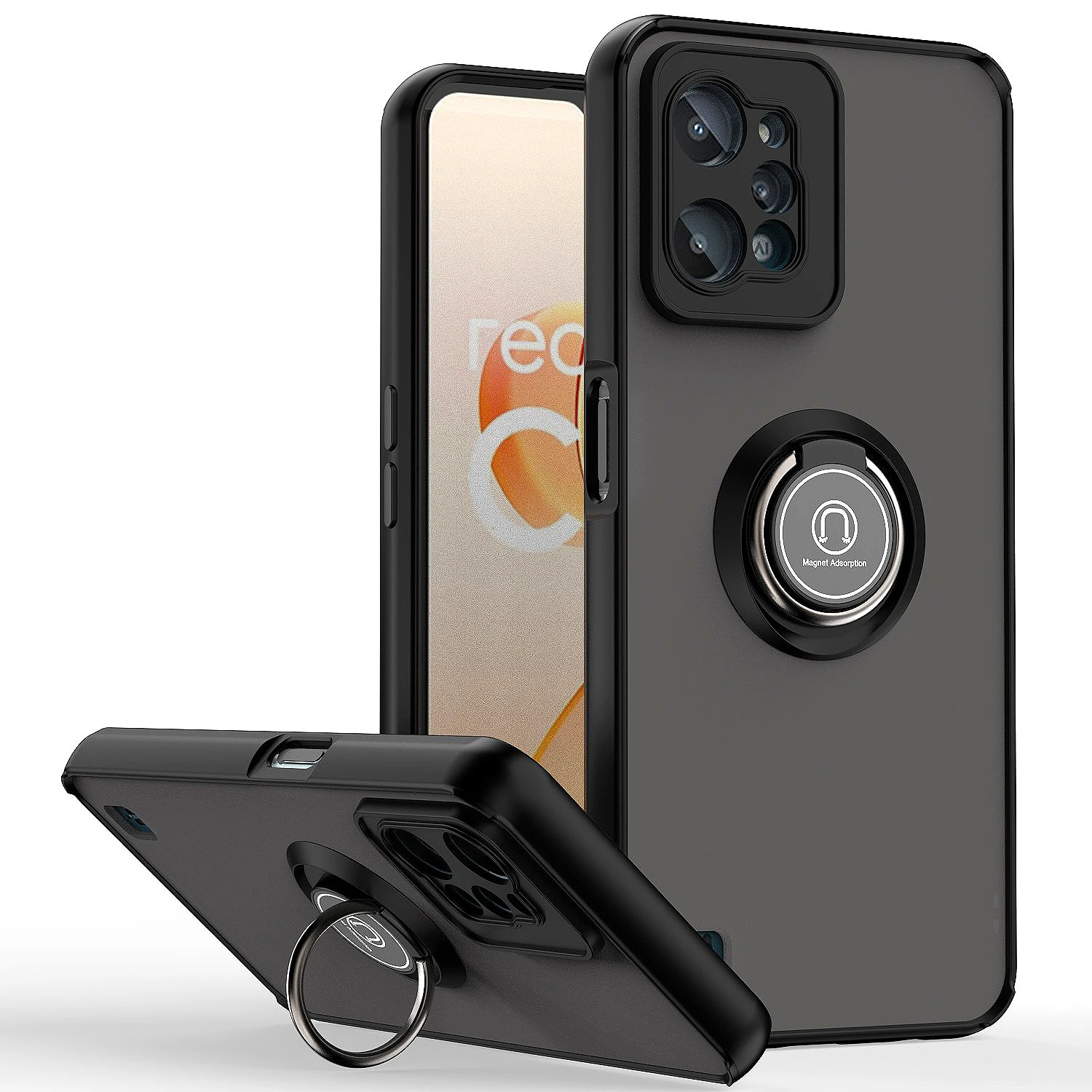 360 Rotation Bracket Case Cover for Realme C31 Vehicle Magnetic Case Realme C35/Realme C21 C21Y/Realme C11 2021/Realme C55 4G
