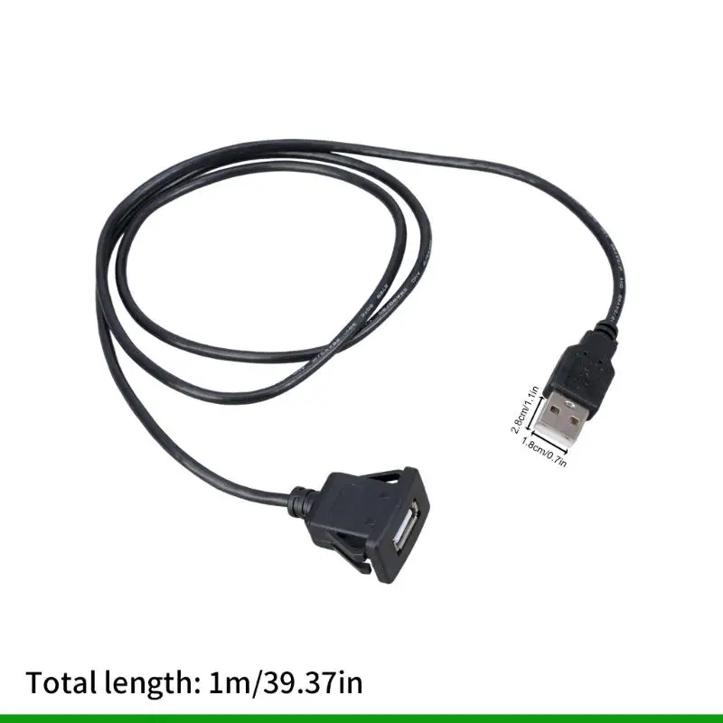 U55C USB2.0 تمديد كابل مربع كليب قفل آلية 1 متر سلك شحن مزامنة البيانات #6