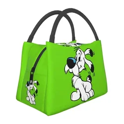 Custom Asterix And Obelix Dogmatix Lunch Bags Women Thermal Cooler Insulated Lunch Box for Picnic Camping Work Travel